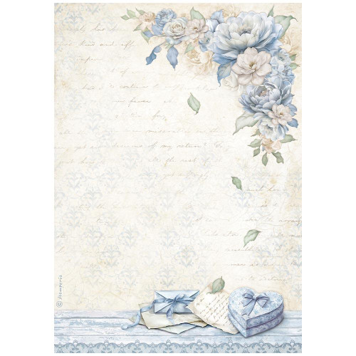 Stamperia A4 Decoupage Rice Paper - Timeless- Heart Box