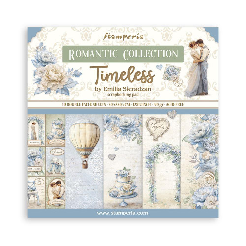 Stamperia 12x12-inch Double-sided Paper Pad- Timeless- 10 Designs/1 Each