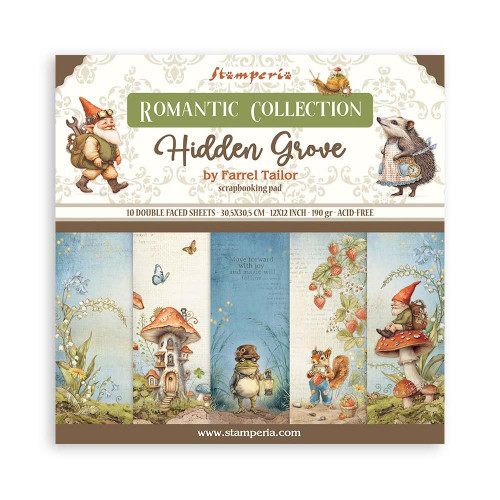 Stamperia 12x12-inch Double-sided Paper Pad- Hidden Grove- 10 Designs/1 Each