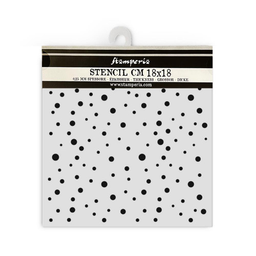 Stamperia Stencil 18X18CM- Classic Christmas- Dots