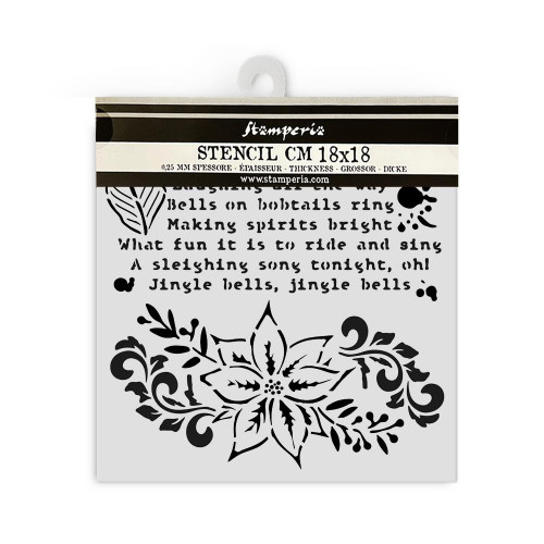 Stamperia Stencil 18X18CM- Nutcracker- Poinsettia
