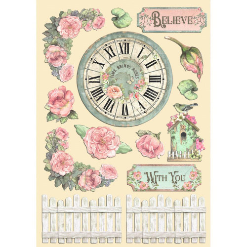 Stamperia Wooden Shapes A5 - House of Roses