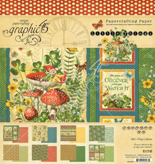 Graphic 45 8x8 Papercrafting Paper- Little Things