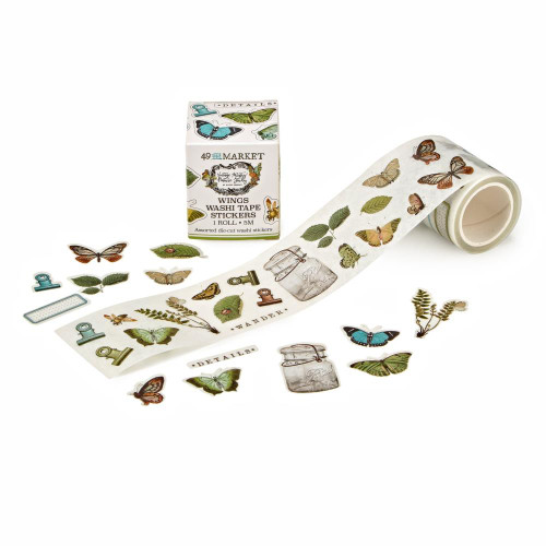 49 and Market- Vintage Artistry- Nature Study Wings Washi Tape Stickers