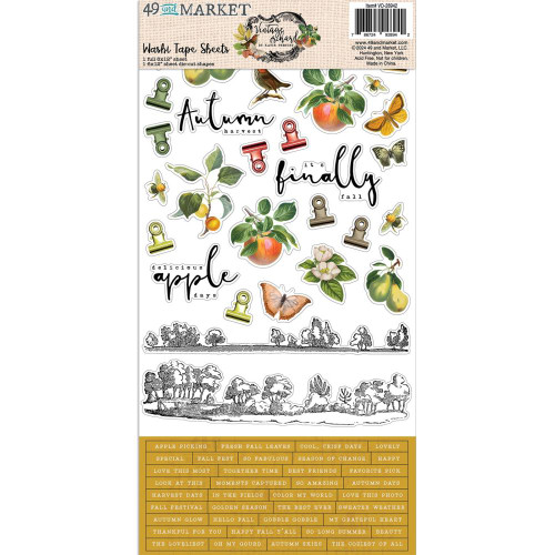 49 and Market- By Katie Pertiet- Vintage Orchard- Washi Tape 6x12 Sheet