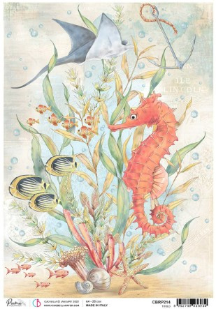 Ciao Bella Papercrafting Rice Paper- The Seahorse