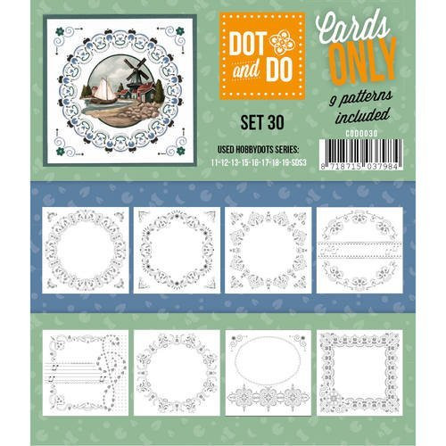 Hobbydots Dot and Do Cards Only Set 30-9 Printed Patterns for Use with Dot & Do Card Making C0D0030