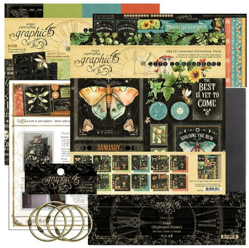 Graphic 45 Album Kit 2024- Life is Abundant- Mini Album Duo & Album Stand