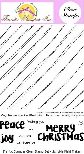 Frantic Stamper Clear Stamps- Scribble Plaid Maker