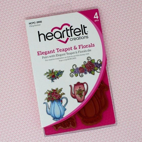 Bundle- Heartfelt Creations Elegant Teapot & Florals Stamp Die Set