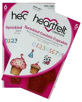 Bundle- Heartfelt Creations Sprinkled Confetti Cupcake Stamp & Die Set