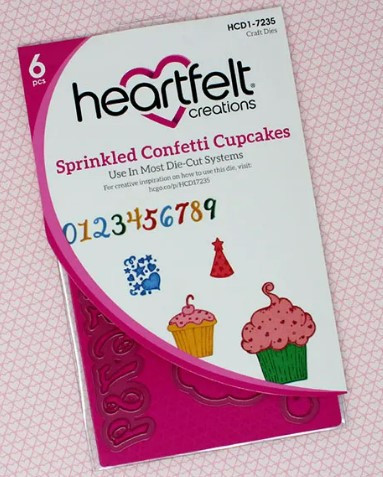 Bundle- Heartfelt Creations Sprinkled Confetti Cupcake Stamp & Die Set
