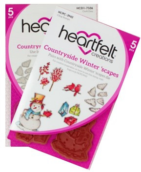 Bundle- Heartfelt Creations Countryside Winter 'scape Stamp & Die Set