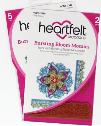 Bundle- Heartfelt Creations Bursting Bloom Mosaics Stamp & Die Set