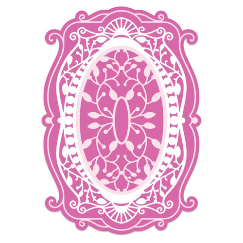 Heartfelt Creations Fancy Classic Oval Frame Cutting Dies 7381