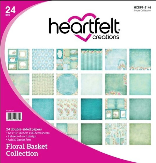 Heartfelt Creations- Floral Basket 12x12 Paper Collection