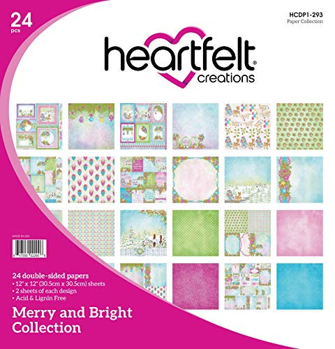 Heartfelt Creations Double-Sided Paper Pad 12"X12" 24/Pkg-Merry & Bright