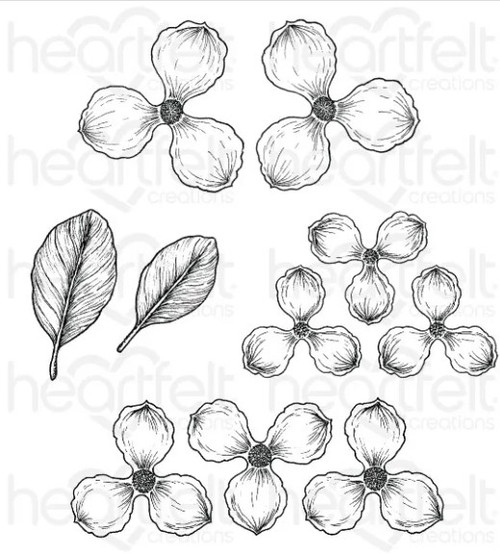 Heartfelt Creations Cling Stamps- Sweet Magnolia Blooms HCPC-3948