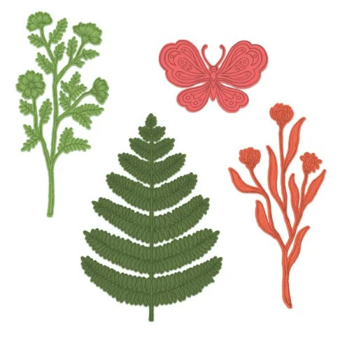 Heartfelt Creations Cut & Emboss Dies- Floral Butterfly Accents