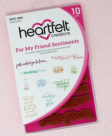 Heartfelt Creations Cling Rubber Stamp Set- For My Friend Sentiment