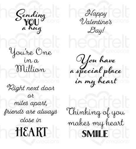 Heartfelt Creations Decorative Cling Stamps- Friendship Sentiments