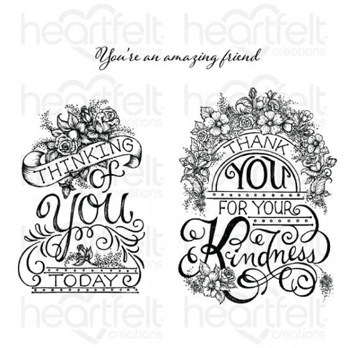 Heartfelt Creations- Elegant Gateway Sentiments Cling Stamps