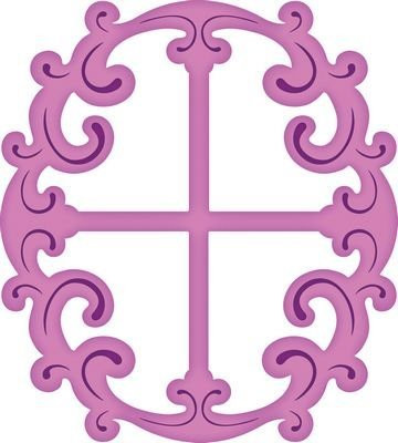 Heartfelt Creations Spellbinders Cut & Emboss Design Dies: Decorative Oval Wi...