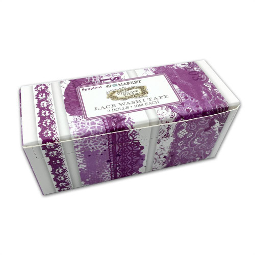 49 and Market Vintage Bits Eggplant Lace Washi Tape Roll