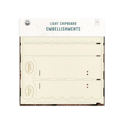 P13 - Chipboard Decoration Base 12"X12"- Mini Theatre