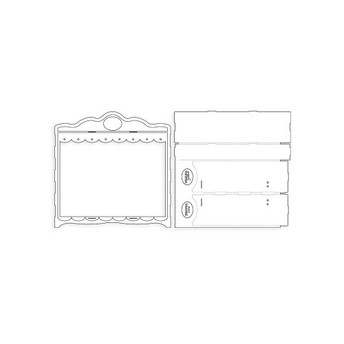 P13 - Chipboard Decoration Base 12"X12"- Mini Theatre