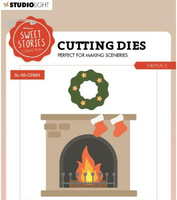 Studio Light Sweet Stories Collection- Fireplace Cutting Die Set