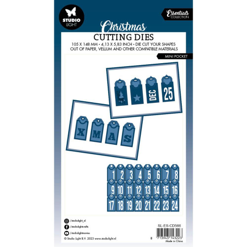 Studio Light Essentials Collection- Christmas Cutting Dies- Mini Pocket