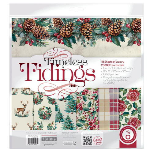 Tonic Studios- Timeless Tidings 12"x12" Art Pad