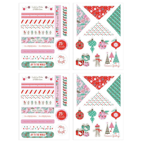 Tonic Studios- A Candy Cane Christmas- Luxury Foiled Topper Set