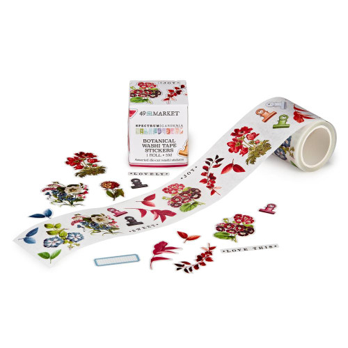 49 and Market- Spectrum Gardenia Botanical Washi Tape Stickers