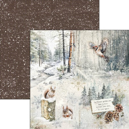 Ciao Bella 8"x 8" Paper Pad- 12 Double-sided papers- Forest Tales
