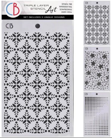 Ciao Bella- Stencil Art- Triple Layer Stencil 5"x8"- Winter Season