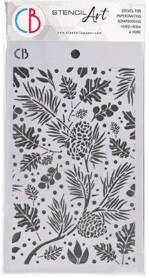 Ciao Bella- Stencil Art 5"x8"- Autumn Leaves