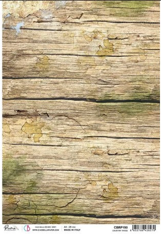 Ciao Bella Papercrafting A4 Rice Paper- Country Wood