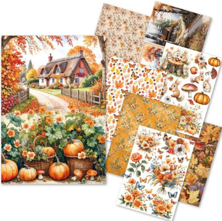 Ciao Bella A5 Rice Paper- 8 Designs- Hello Fall