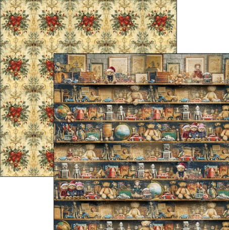 Ciao Bella 12"x 12" Patterns Paper Pad- 8 Double-sided papers- Toy Shop