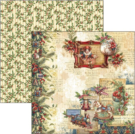 Ciao Bella 8"x 8" Paper Pad- 12 Double-sided papers- Toy Shop