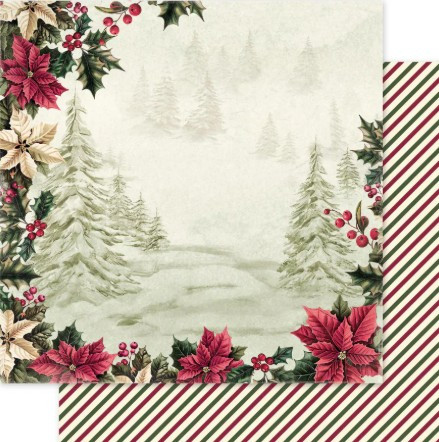 Paper Rose- 6x6" Paper Collection - Christmas Holly