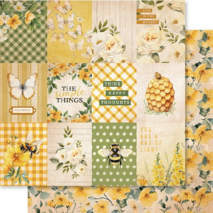 Paper Rose- 6x6" Paper Collection - Bees & Butterflies