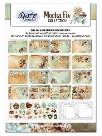 3Quarter Designs- Mocha Fix- 6x4 Card Pack