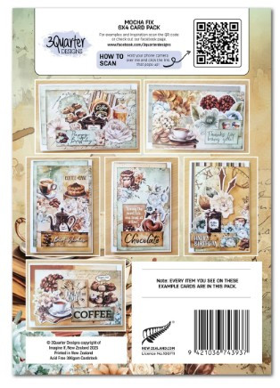 3Quarter Designs- Mocha Fix- 6x4 Card Pack