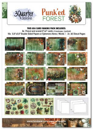 3Quarter Designs- Punk'ed Forest- 6x4 Card Pack