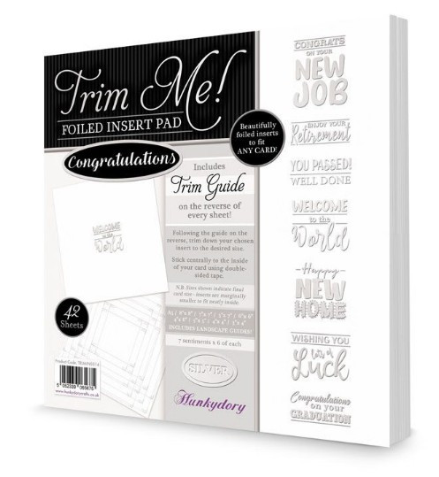 Hunkydory Trim Me! Foiled Insert Pad - Congratulations TRIMINS014