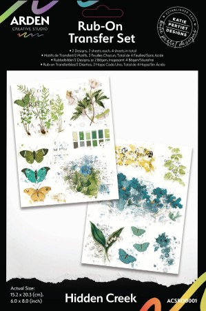 Arden Creative Studio- Rub-On Transfer Set- Hidden Creek
