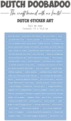 Dutch Doobadoo- A5 Dutch Sticker- Sail Me Away